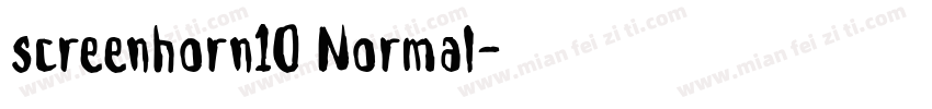 screenhorn10 Normal字体转换